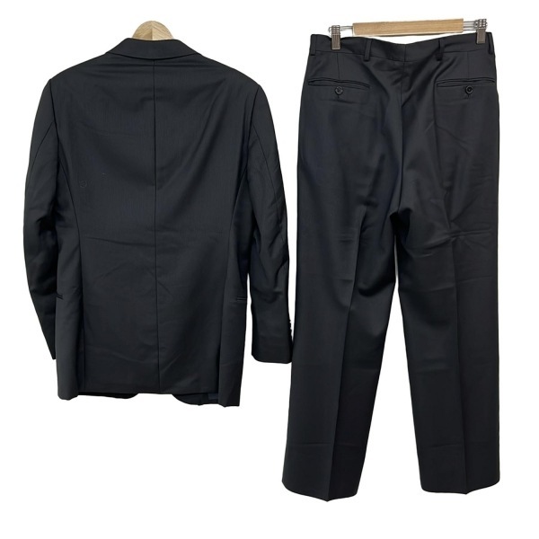 アルマーニコレッツォーニ ARMANICOLLEZIONI シングルスーツ - ダークネイビー×黒 メンズ ストライプ/肩パッド メンズスーツ_画像2