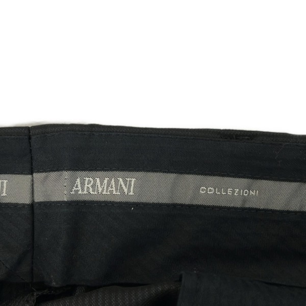 アルマーニコレッツォーニ ARMANICOLLEZIONI シングルスーツ - ダークネイビー×黒 メンズ ストライプ/肩パッド メンズスーツ_画像6