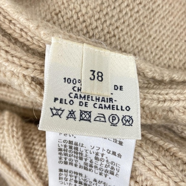 エルメス HERMES サイズ38 M 57-7705 - ベージュ レディース クルーネック/長袖/ひざ丈/キャメル 美品 ワンピース_画像4