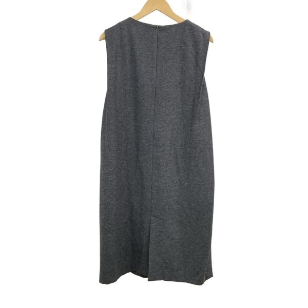 レリアン Leilian サイズ11 M - ダークグレー レディース ノースリーブ/ひざ丈 美品 ワンピース_画像2