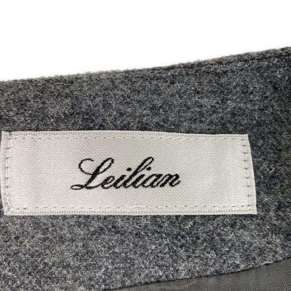 レリアン Leilian サイズ11 M - ダークグレー レディース ノースリーブ/ひざ丈 美品 ワンピース_画像3