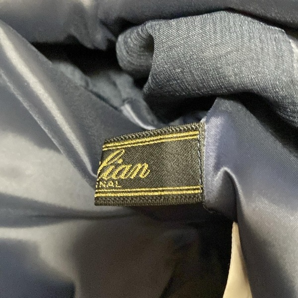 レリアン Leilian サイズ11 M - ダークネイビー×白 レディース クルーネック/半袖/ひざ丈 ワンピース_画像4