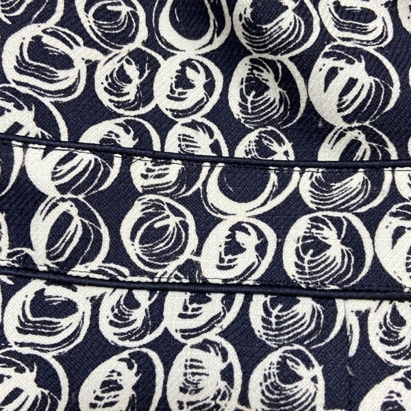 レリアン Leilian サイズ11 M - ダークネイビー×白 レディース クルーネック/半袖/ひざ丈 ワンピース_画像7