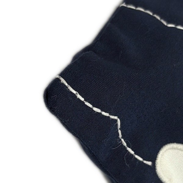 ファミリア familiar トートバッグ - コットン ダークネイビー クマ/ステッチ 美品 バッグ_画像5