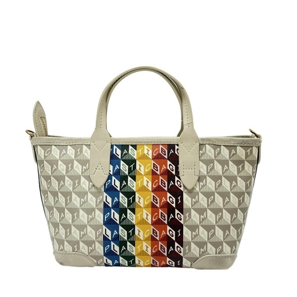 アニヤハインドマーチ Anya Hindmarch ハンドバッグ - レザー ベージュ×マルチ バッグ_画像3