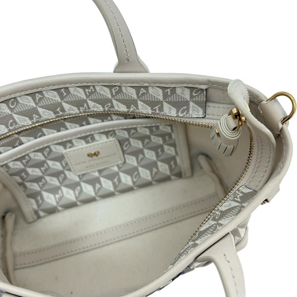 アニヤハインドマーチ Anya Hindmarch ハンドバッグ - レザー ベージュ×マルチ バッグ_画像7