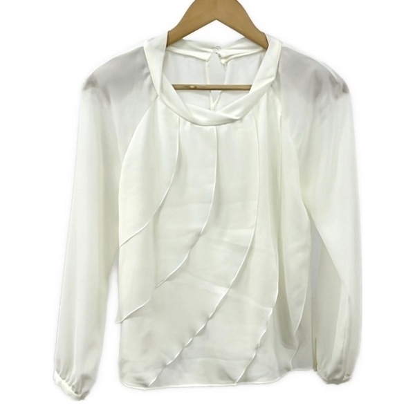 ユキトリイ YUKITORII 長袖シャツブラウス サイズ38 M - アイボリー レディース フリル/プルオーバー 美品 トップス_画像1