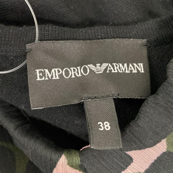 エンポリオアルマーニ EMPORIOARMANI 長袖カットソー サイズ38 S - 黒×ピンク×マルチ レディース トップス_画像3