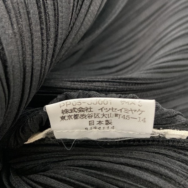 プリーツプリーズ PLEATS PLEASE 長袖シャツブラウス サイズ3 L - 黒 レディース プリーツ トップス_画像4