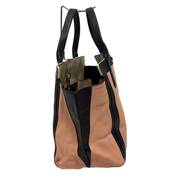 クロエ Chloe トートバッグ アリソン レザー ピンクベージュ×黒 バッグ_画像2