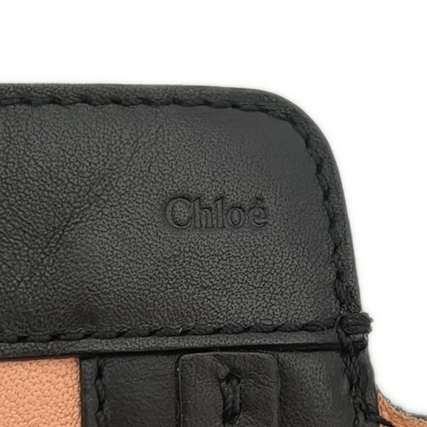 クロエ Chloe トートバッグ アリソン レザー ピンクベージュ×黒 バッグ_画像8