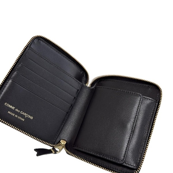 コムデギャルソン COMMEdesGARCONS 2つ折り財布/ミニ/コンパクト - レザー 黒 財布_画像3