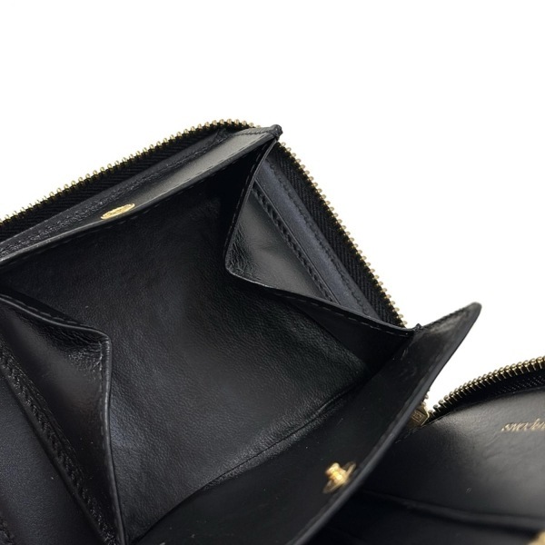 コムデギャルソン COMMEdesGARCONS 2つ折り財布/ミニ/コンパクト - レザー 黒 財布_画像4