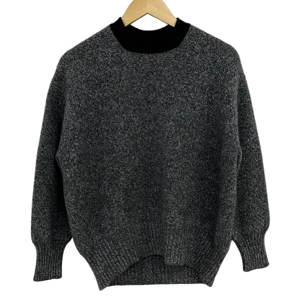 ドゥロワー Drawer 長袖セーター/ニット - ダークグレー×黒 レディース カシミヤ トップス_画像1
