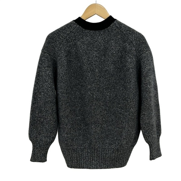 ドゥロワー Drawer 長袖セーター/ニット - ダークグレー×黒 レディース カシミヤ トップス_画像2