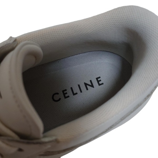 セリーヌ CELINE スニーカー 36 RI0263 ブロックスニーカー レザー 白 レディース ウェッジソール 靴_画像5