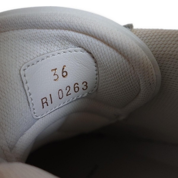 セリーヌ CELINE スニーカー 36 RI0263 ブロックスニーカー レザー 白 レディース ウェッジソール 靴_画像6