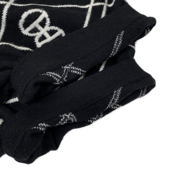 エルメス HERMES サイズ34 S 2E2513DT - カシミヤ 黒×白 レディース 半袖/ひざ丈/ニット/H rond 美品 ワンピース_画像7