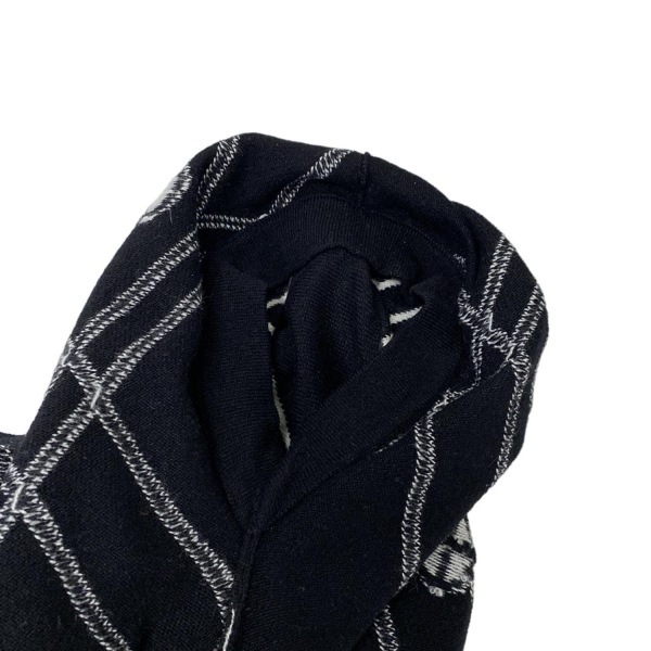 エルメス HERMES サイズ34 S 2E2513DT - カシミヤ 黒×白 レディース 半袖/ひざ丈/ニット/H rond 美品 ワンピース_画像9