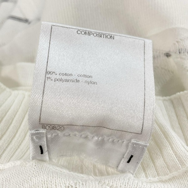 シャネル CHANEL 半袖セーター/ニット サイズ40 M P47893 - アイボリー×黒 レディース 2014年 トップス_画像4