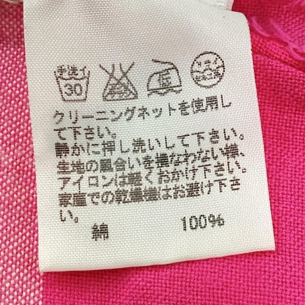 ネネット Ne-net ストール(ショール) - コットン ライトブルー×ピンク×白 チェック柄 美品 マフラー_画像3