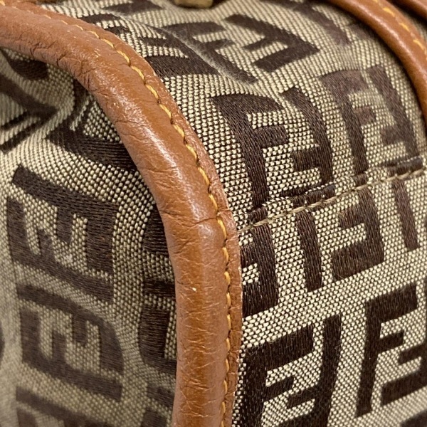 フェンディ FENDI トートバッグ 8BH170 ズッキーノ柄 レザー ダークブラウン×ベージュ×ブラウン ミニバッグ バッグ_画像6