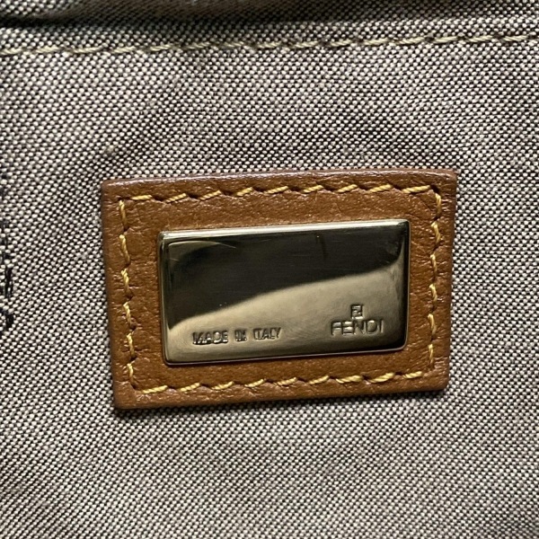 フェンディ FENDI トートバッグ 8BH170 ズッキーノ柄 レザー ダークブラウン×ベージュ×ブラウン ミニバッグ バッグ_画像8