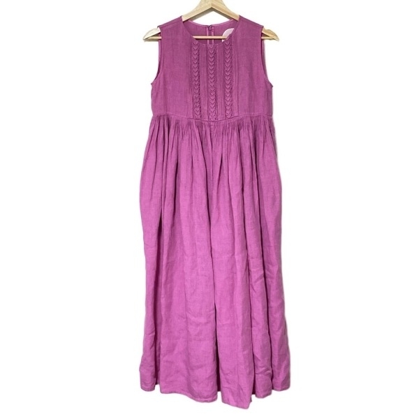 フィータ Pheeta サイズ1 S - ピンク レディース ノースリーブ/ロング/麻 美品 ワンピース_画像1