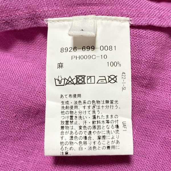 フィータ Pheeta サイズ1 S - ピンク レディース ノースリーブ/ロング/麻 美品 ワンピース_画像4