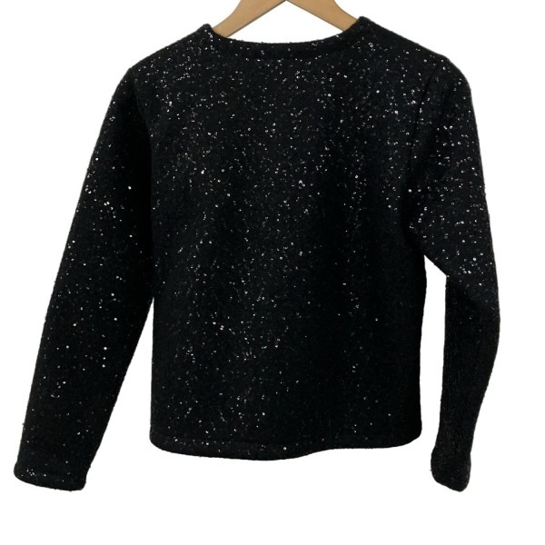 アニエスベー agnes b サイズ2 M - 黒 レディース 長袖/秋/春/クルーネック/スパンコール ジャケット_画像2