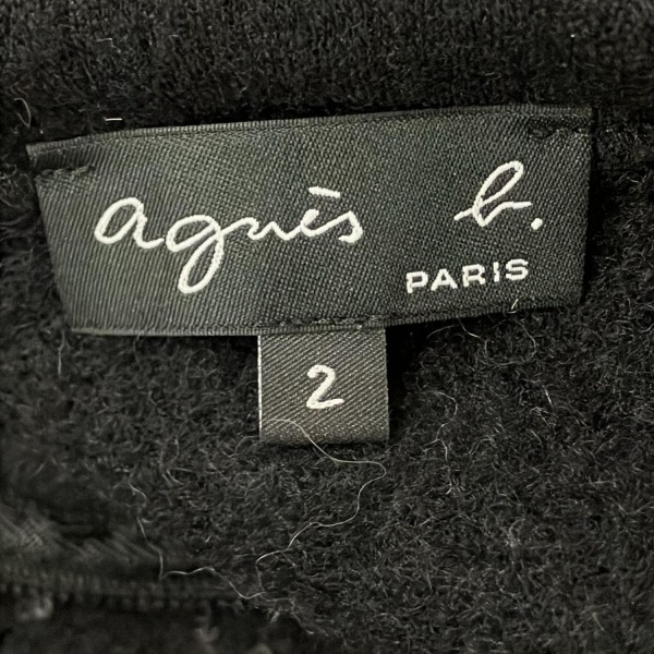 アニエスベー agnes b サイズ2 M - 黒 レディース 長袖/秋/春/クルーネック/スパンコール ジャケット_画像3
