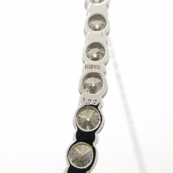 ノーブランド Unbranded ネックレス K18WG×ダイヤモンド 総重量:2.1g/1.00刻印 美品 アクセサリー（首）_画像5