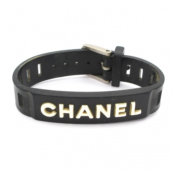 シャネル CHANEL ブレスレット 黒×白×シルバー 99P アクセサリー（腕）_画像1