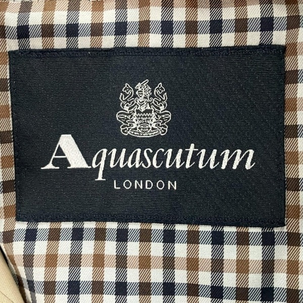 アクアスキュータム Aquascutum トレンチコート サイズ6 M - ベージュ レディース 長袖/秋/春 コート_画像3