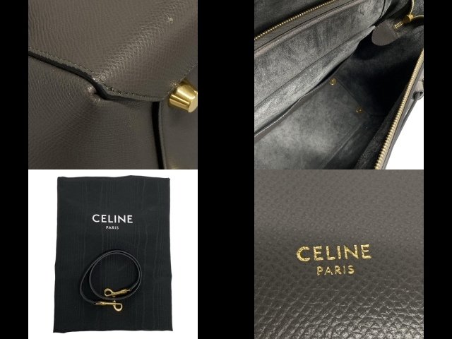 セリーヌ CELINE ハンドバッグ ベルトバッグミニ グレー 美品 バッグ_画像8