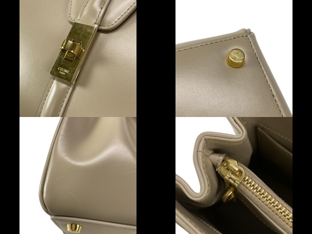 セリーヌ CELINE ハンドバッグ 188003BEY.03CP スモール 16(セーズ) バッグ カプチーノ 美品 バッグ_画像10