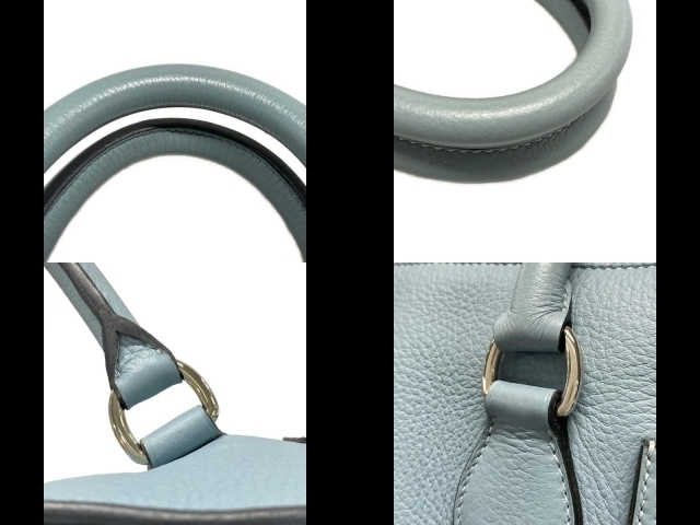 エルメス HERMES ハンドバッグ ピュールサングル31 シエル シルバー金具 □M バッグ_画像9