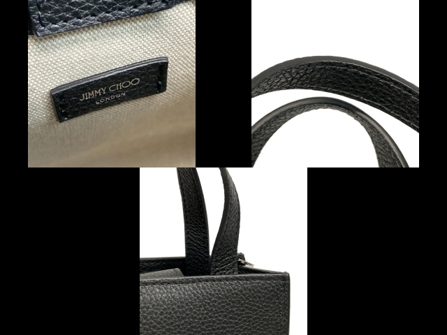 ジミーチュウ JIMMY CHOO トートバッグ - レザー 黒 ミニバッグ 美品 バッグ_画像9