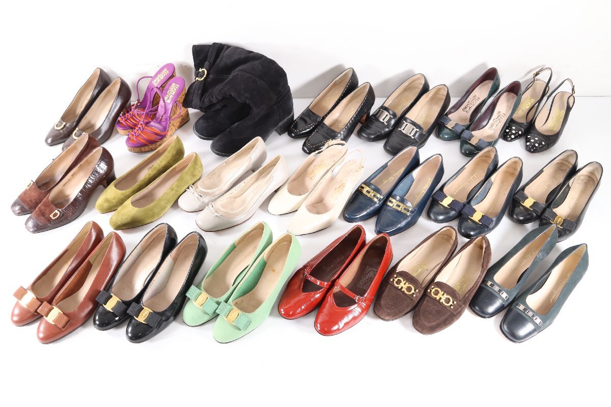 [20 пункт ]Salvatore Ferragamo Salvatore Ferragamo туфли-лодочки сандалии обувь размер 6 6 1/2 женская обувь продажа комплектом 9699-AM