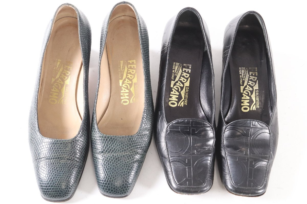 [20 пункт ]Salvatore Ferragamo Salvatore Ferragamo туфли-лодочки сандалии обувь размер 5 5 1/2 женская обувь продажа комплектом 9712-AM