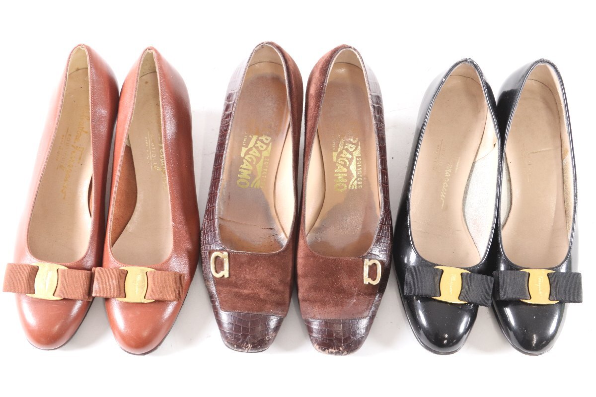 [20 пункт ]Salvatore Ferragamo Salvatore Ferragamo туфли-лодочки сандалии обувь размер 6 6 1/2 женская обувь продажа комплектом 9699-AM