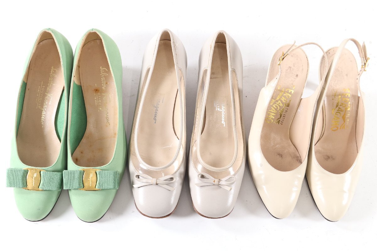 [20 пункт ]Salvatore Ferragamo Salvatore Ferragamo туфли-лодочки сандалии обувь размер 6 6 1/2 женская обувь продажа комплектом 9699-AM