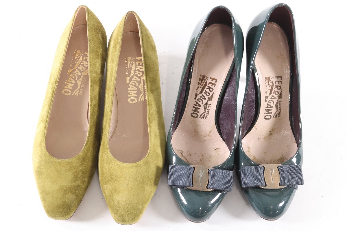 [20 пункт ]Salvatore Ferragamo Salvatore Ferragamo туфли-лодочки сандалии обувь размер 6 6 1/2 женская обувь продажа комплектом 9699-AM