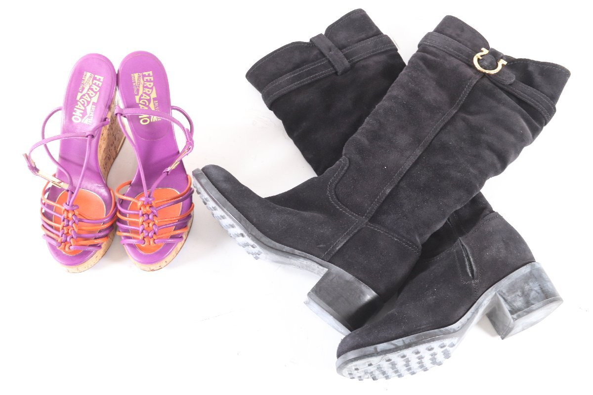 [20 пункт ]Salvatore Ferragamo Salvatore Ferragamo туфли-лодочки сандалии обувь размер 6 6 1/2 женская обувь продажа комплектом 9699-AM