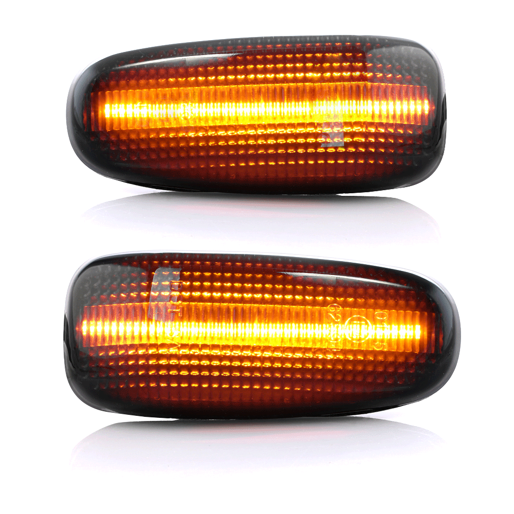 Mercedes Benz W210 W170 W208 W638 волокно LED последовательный передний боковой маркер (габарит) затонированный линзы левый правый 1 комплект