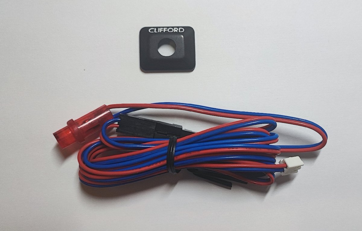 クリフォード LEDベゼル付　赤 レッド LED　LED一体型のアンテナに対する配線データ付き　【送料無料】_画像1