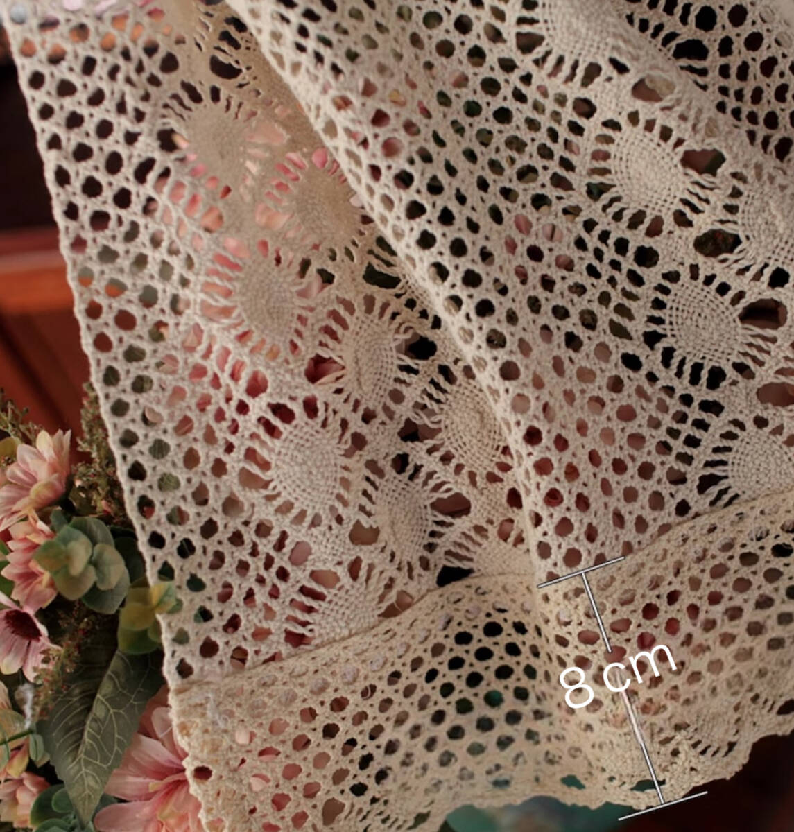 【1枚入り】【横幅150cm×丈45cm】レース カフェカーテン_画像5