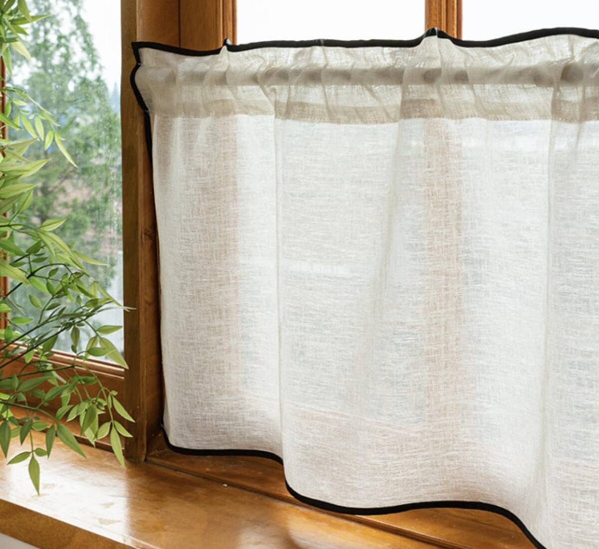 【1枚入り】【横幅150cm×丈90cm】カフェカーテン バイヤステープ付き _画像8