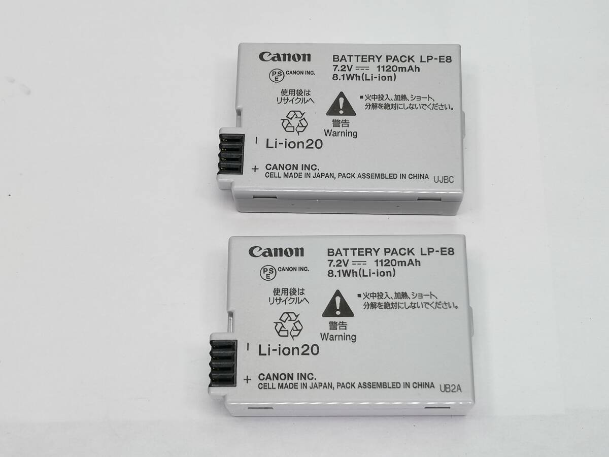 純正 充電器 Canon LC-E8 バッテリー LP-E8 (バッテリー２個)_画像6