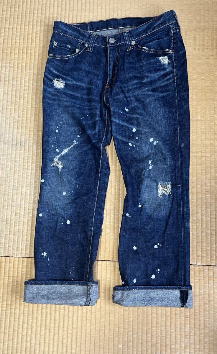 Levi's 708 リーバイス708 ダメージ・ジーンズ　W34 L33 ジャンク扱い_画像4